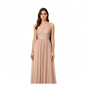 One-Shoulder Pink Maxi Dress Size 4